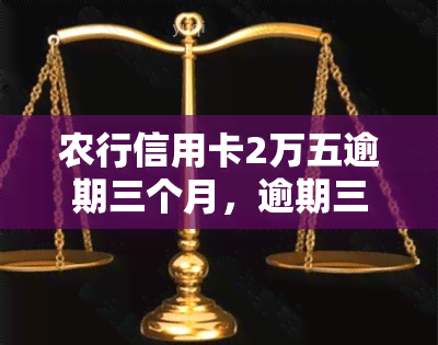 农行信用卡2万五逾期三个月，逾期三个月，农行信用卡欠款两万五