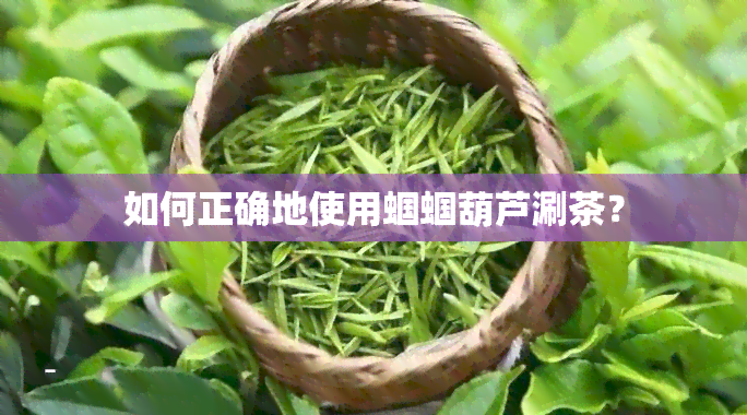 如何正确地使用蝈蝈葫芦涮茶？