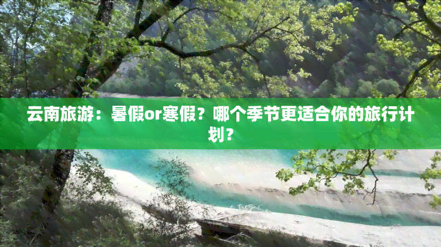 云南旅游：暑假or寒假？哪个季节更适合你的旅行计划？