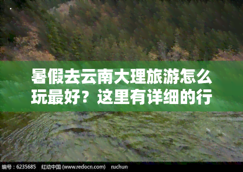 暑假去云南大理旅游怎么玩更好？这里有详细的行程规划和建议，让你的大理之旅更加精彩！