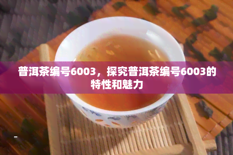 普洱茶编号6003，探究普洱茶编号6003的特性和魅力