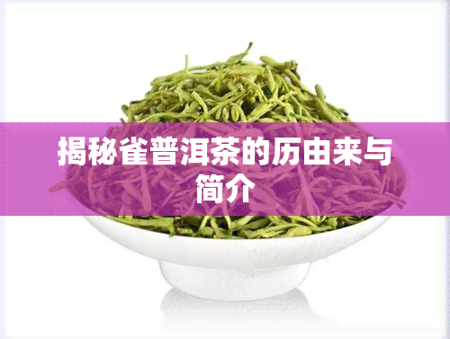 揭秘雀普洱茶的历由来与简介