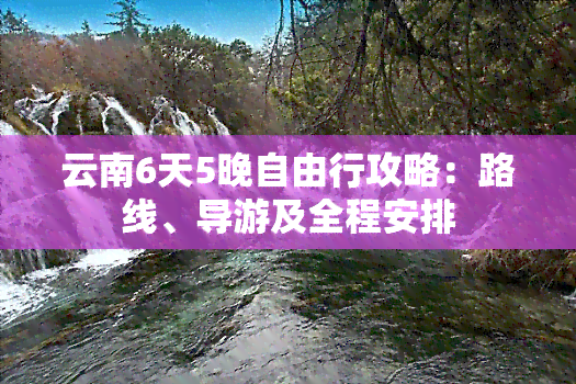 云南6天5晚自由行攻略：路线、导游及全程安排