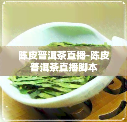 陈皮普洱茶直播-陈皮普洱茶直播脚本