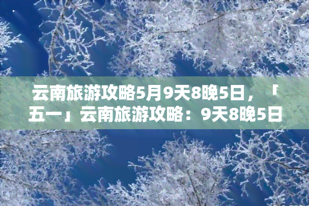 云南旅游攻略5月9天8晚5日，「五一」云南旅游攻略：9天8晚5日自由行