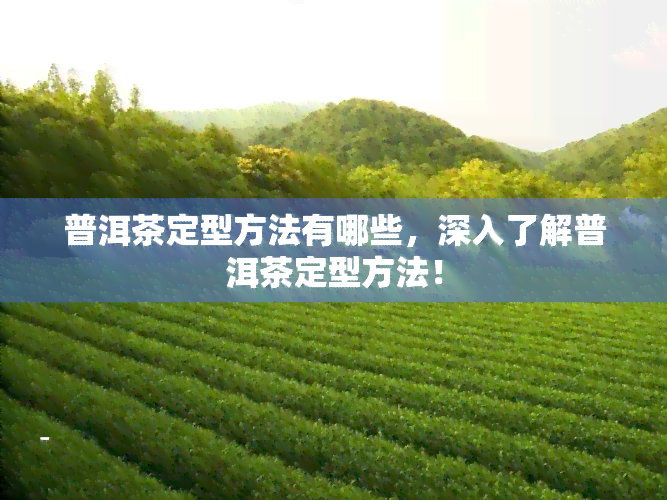 普洱茶定型方法有哪些，深入了解普洱茶定型方法！