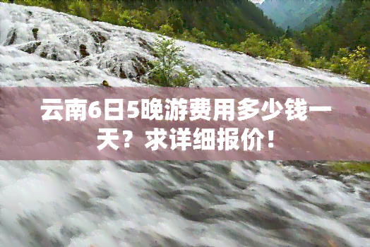 云南6日5晚游费用多少钱一天？求详细报价！