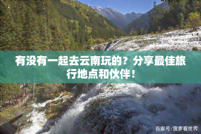 有没有一起去云南玩的？分享更佳旅行地点和伙伴！