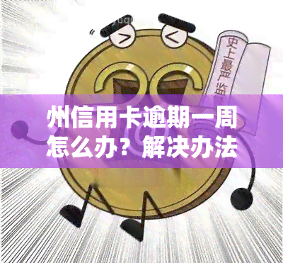 州信用卡逾期一周怎么办？解决办法全解析！