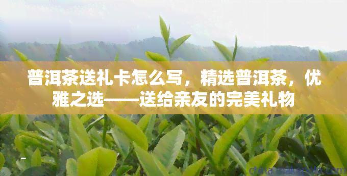 普洱茶送礼卡怎么写，精选普洱茶，优雅之选——送给亲友的完美礼物