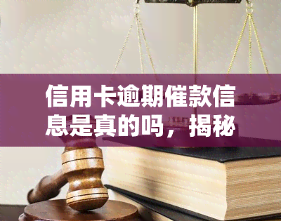 信用卡逾期催款信息是真的吗，揭秘真相：信用卡逾期催款信息的真伪性