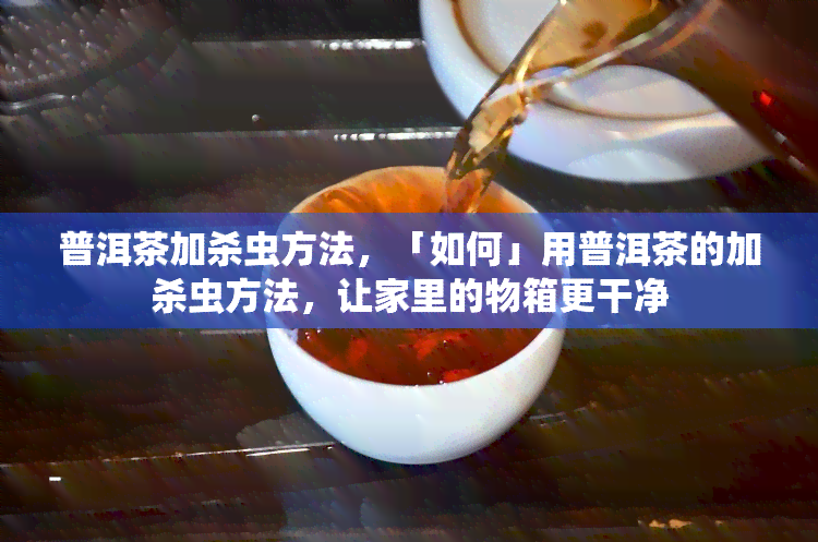 普洱茶加杀虫方法，「如何」用普洱茶的加杀虫方法，让家里的物箱更干净