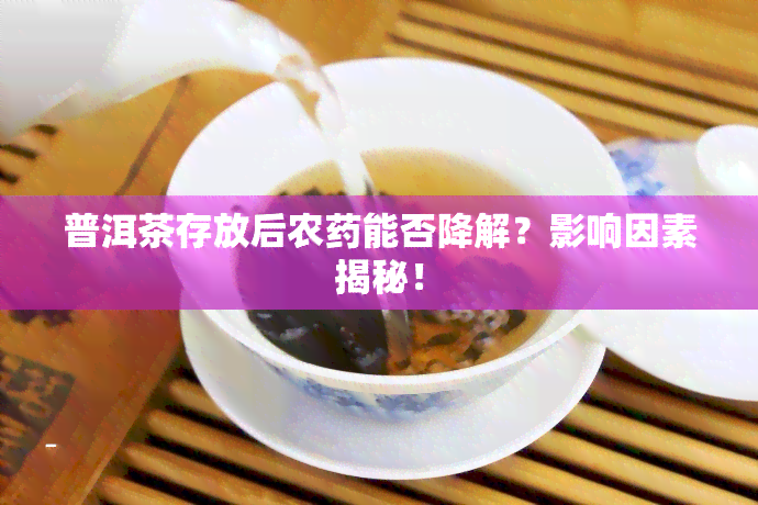 普洱茶存放后农药能否降解？影响因素揭秘！