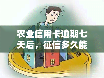 农业信用卡逾期七天后，多久能消除记录？