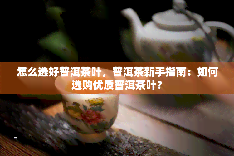 怎么选好普洱茶叶，普洱茶新手指南：如何选购优质普洱茶叶？