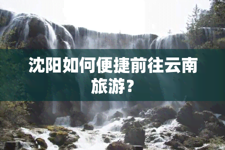 沈阳如何便捷前往云南旅游？