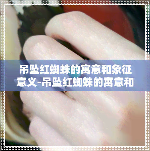 吊坠红蜘蛛的寓意和象征意义-吊坠红蜘蛛的寓意和象征意义是什么