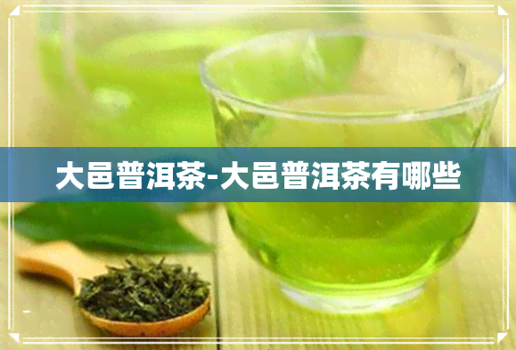 大邑普洱茶-大邑普洱茶有哪些