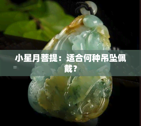 小星月菩提：适合何种吊坠佩戴？