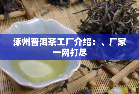 涿州普洱茶工厂介绍：、厂家一网打尽