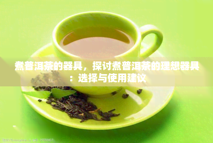 煮普洱茶的器具，探讨煮普洱茶的理想器具：选择与使用建议