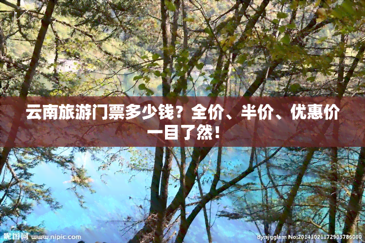 云南旅游门票多少钱？全价、半价、优惠价一目了然！