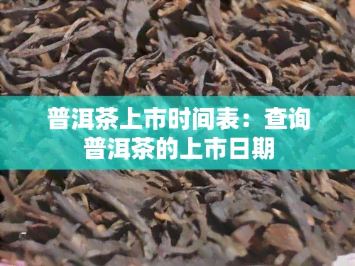 普洱茶上市时间表：查询普洱茶的上市日期