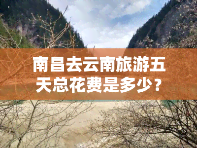 南昌去云南旅游五天总花费是多少？