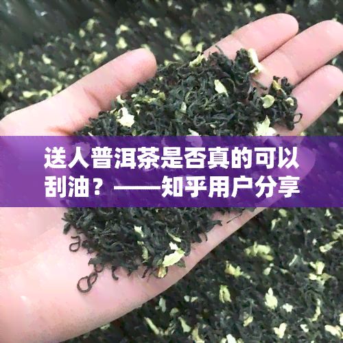 送人普洱茶是否真的可以刮油？——知乎用户分享实测结果