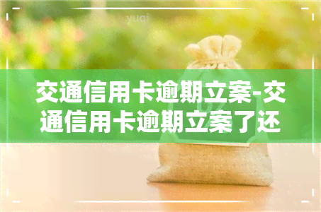 交通信用卡逾期立案-交通信用卡逾期立案了还能减免利息吗