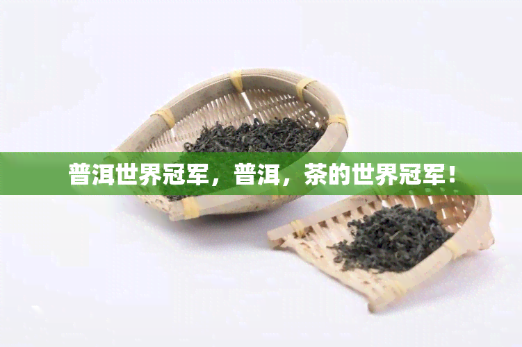 普洱世界冠军，普洱，茶的世界冠军！