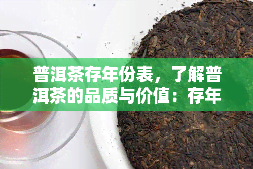 普洱茶存年份表，了解普洱茶的品质与价值：存年份表解析