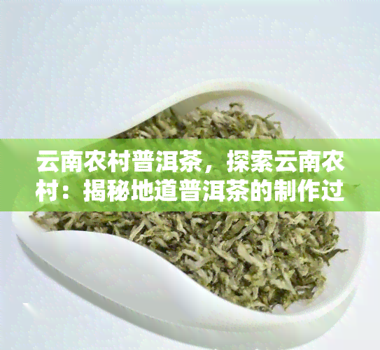 云南农村普洱茶，探索云南农村：揭秘地道普洱茶的制作过程与文化背景