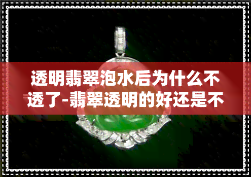 透明翡翠泡水后为什么不透了-翡翠透明的好还是不透明好