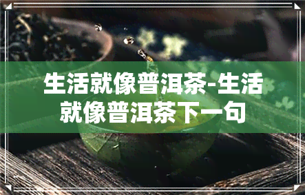 生活就像普洱茶-生活就像普洱茶下一句