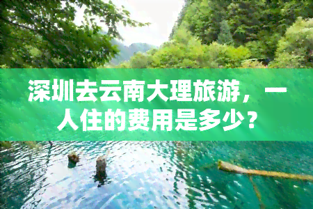 深圳去云南大理旅游，一人住的费用是多少？