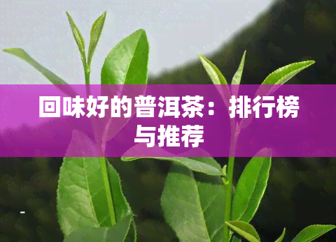 回味好的普洱茶：排行榜与推荐