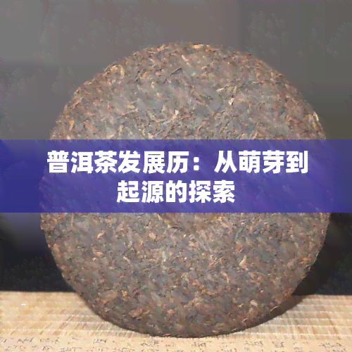 普洱茶发展历：从萌芽到起源的探索