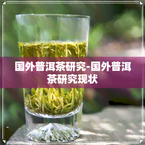 国外普洱茶研究-国外普洱茶研究现状