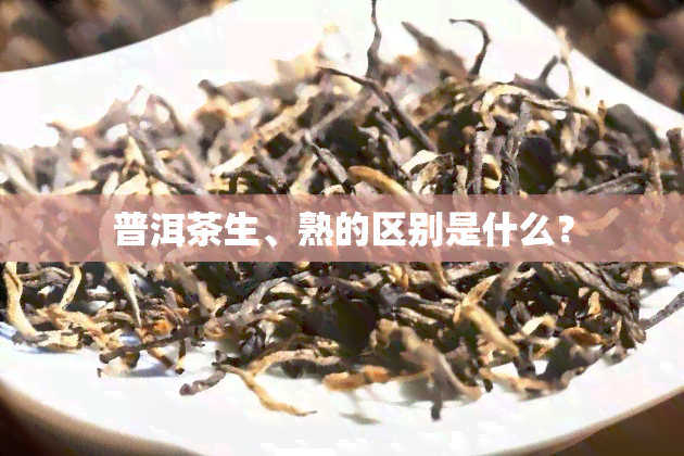 普洱茶生、熟的区别是什么？