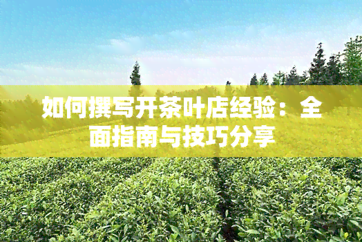 如何撰写开茶叶店经验：全面指南与技巧分享