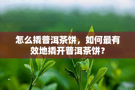 怎么撬普洱茶饼，如何最有效地撬开普洱茶饼？