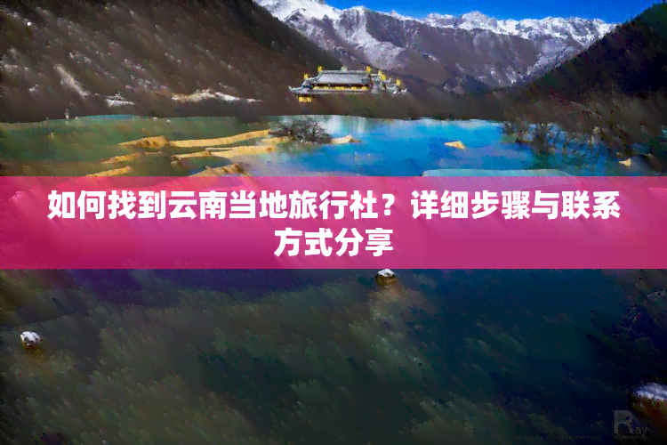 如何找到云南当地旅行社？详细步骤与联系方式分享