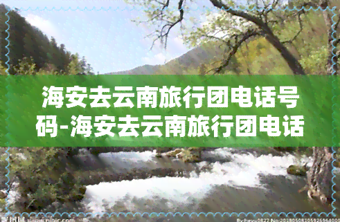 海安去云南旅行团电话号码-海安去云南旅行团电话号码是多少