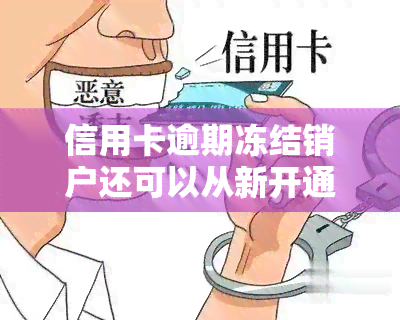 信用卡逾期冻结销户还可以从新开通吗，信用卡逾期导致冻结销户，能否重新开通？