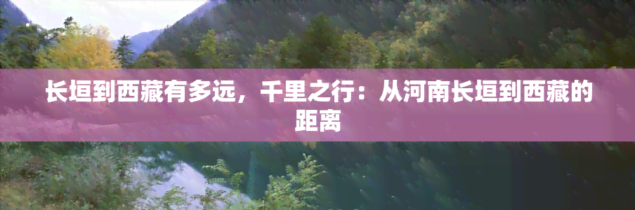 长垣到     有多远，千里之行：从河南长垣到     的距离