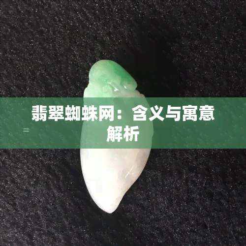 翡翠蜘蛛网：含义与寓意解析