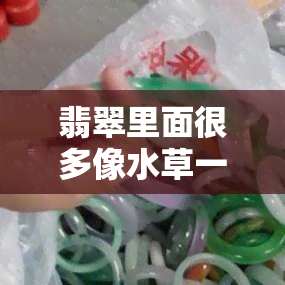 翡翠里面很多像水草一样的丝状是什么，揭秘翡翠中的神秘图案：像水草一样的丝状物是什么？