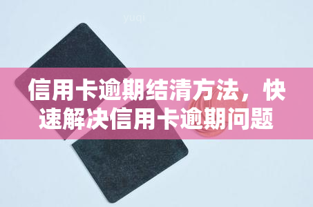 信用卡逾期结清方法，快速解决信用卡逾期问题：有效结清方法全攻略