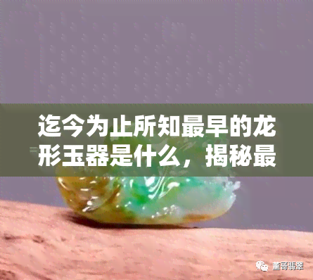 迄今为止所知最早的龙形玉器是什么，揭秘最早期的龙形玉器：迄今已知的历史之谜